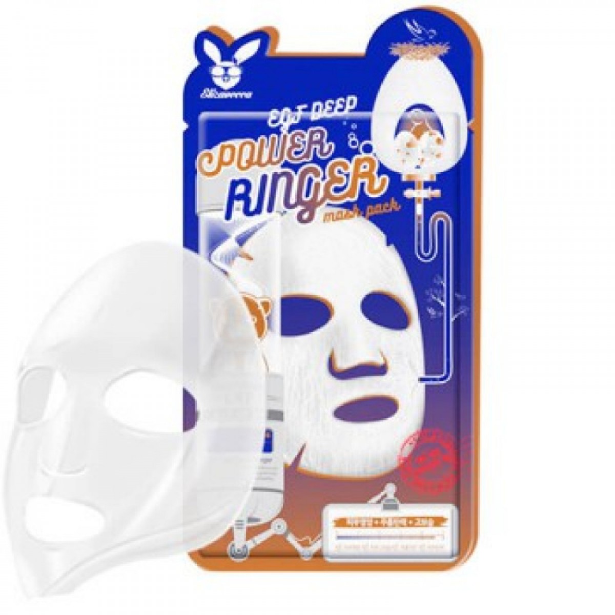 Тканевая маска с эпидермальным фактором роста Elizavecca EGF Deep Power Ringer Mask Pack