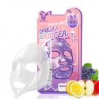 Тканевая маска с фруктовыми экстрактами Elizavecca Fruits Deep Power Ringer Mask Pack 